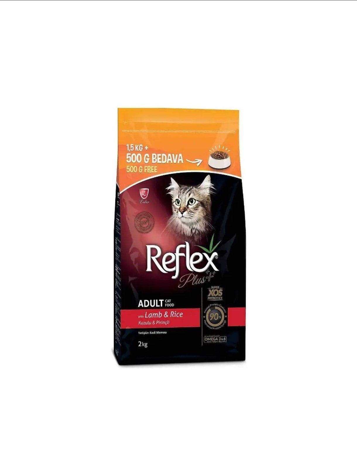 Reflex Plus 1.5 kg + 500 gr Lamb Kuzu Etli Kedi Maması