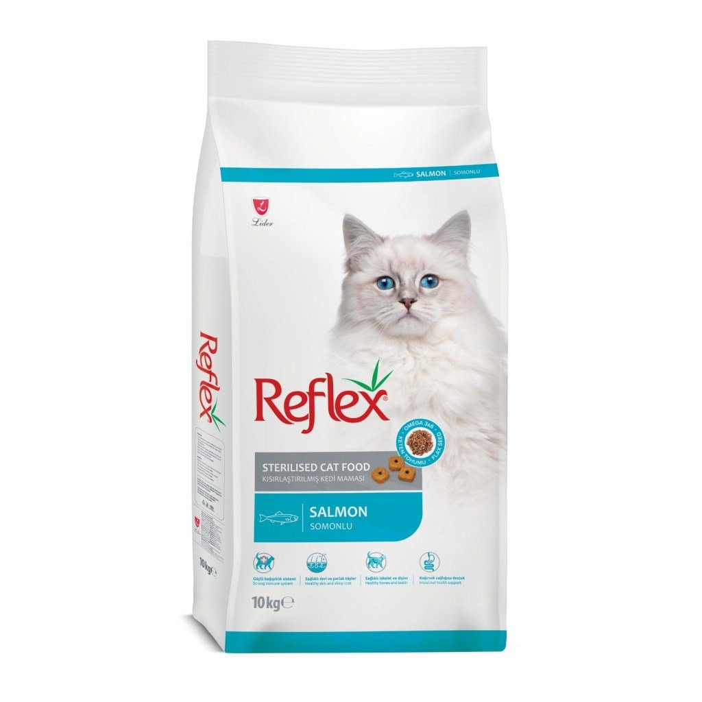 Reflex Somonlu ve Pirinçli Kısırlaştırılmış 10 KG Kuru Kedi Maması