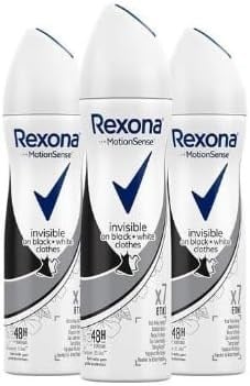 Rexona Invisible On Black & White Clothes 3x150 ml Kadın Sprey Deodorant