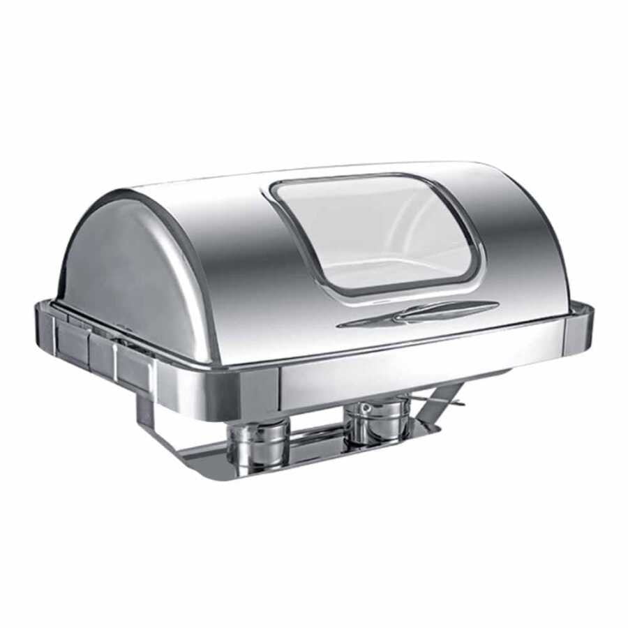 Epinox CHAFING DISH ROLL TOP GÖMME CAMLI 9L (CDG-9C)