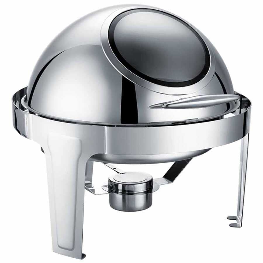 Epinox CHAFING DISH ROLL TOP YUVARLAK CAMLI 6 L (CDC-6C)
