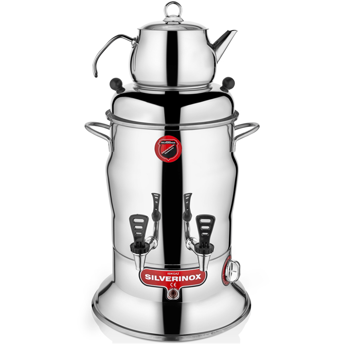 Silverinox ÇAY SEMAVERİ 7 lt.- 2 Demlik