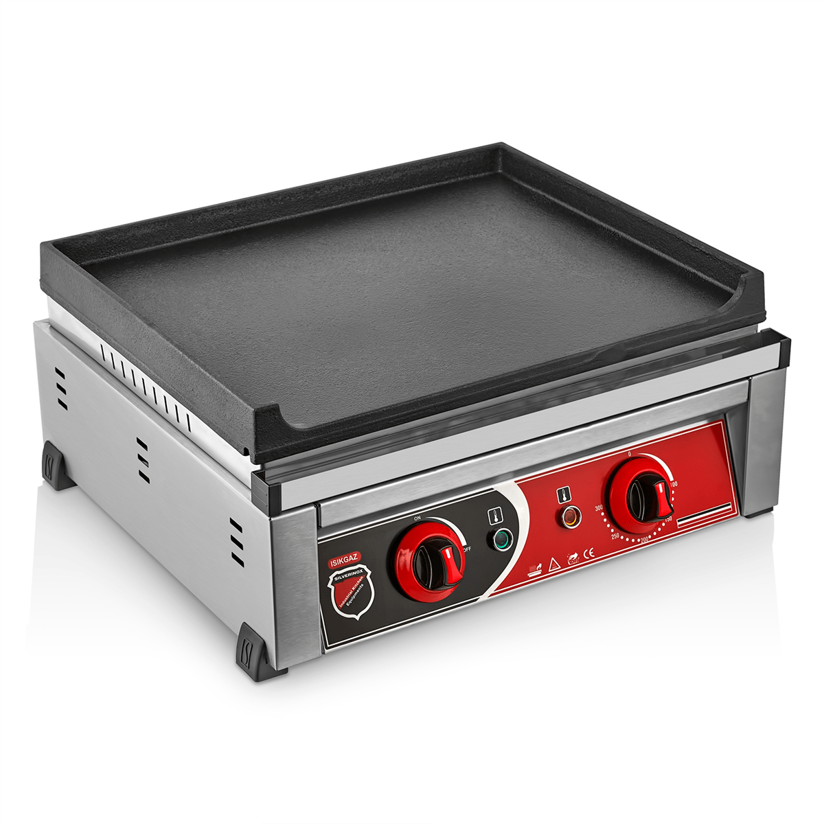 Silverinox ELEKTRİKLİ DÖKÜM IZGARA 50 cm Elektrikli Düz Döküm