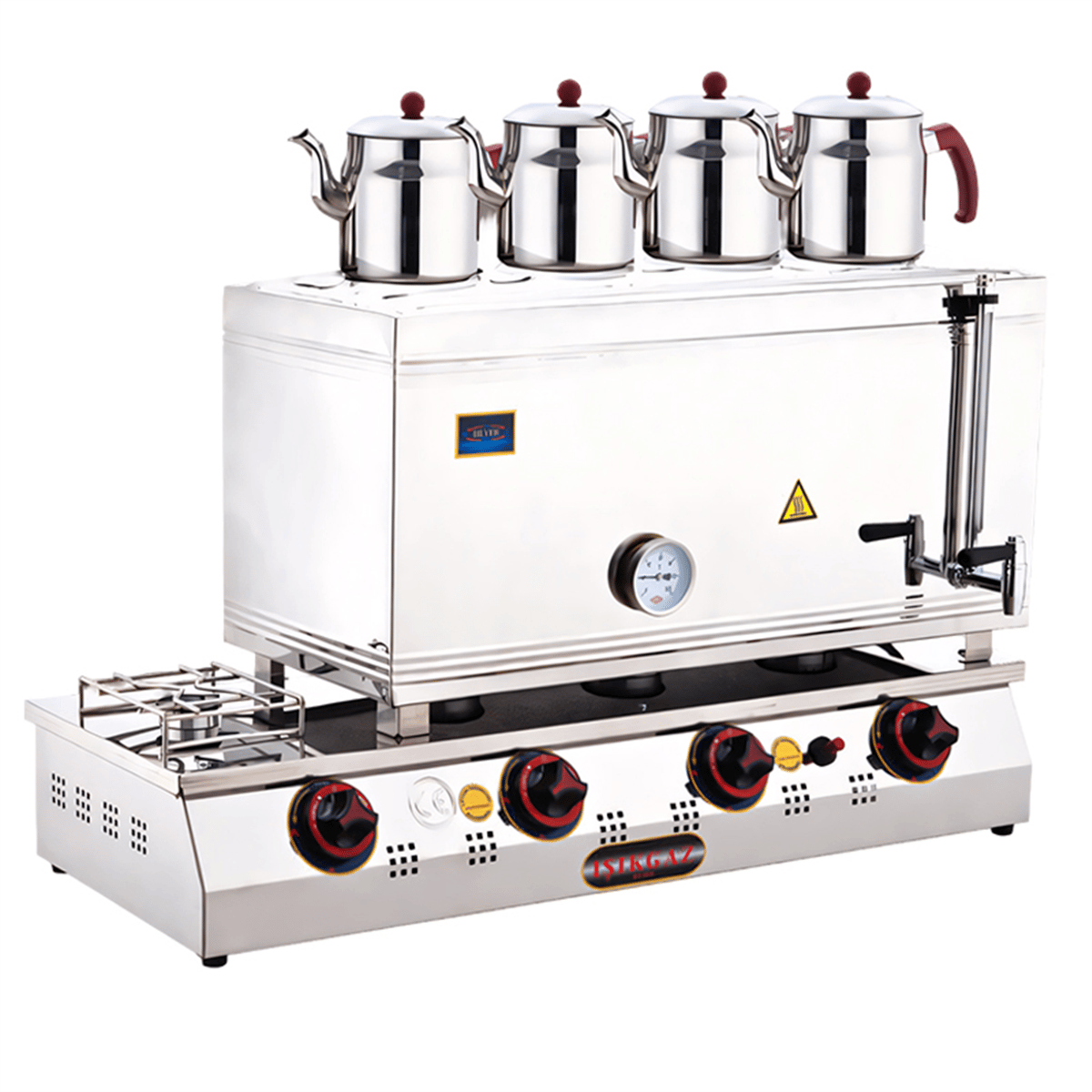 Silverinox GAZLI ÇAY OCAĞI 85’lik - 4 Demlik LPG
