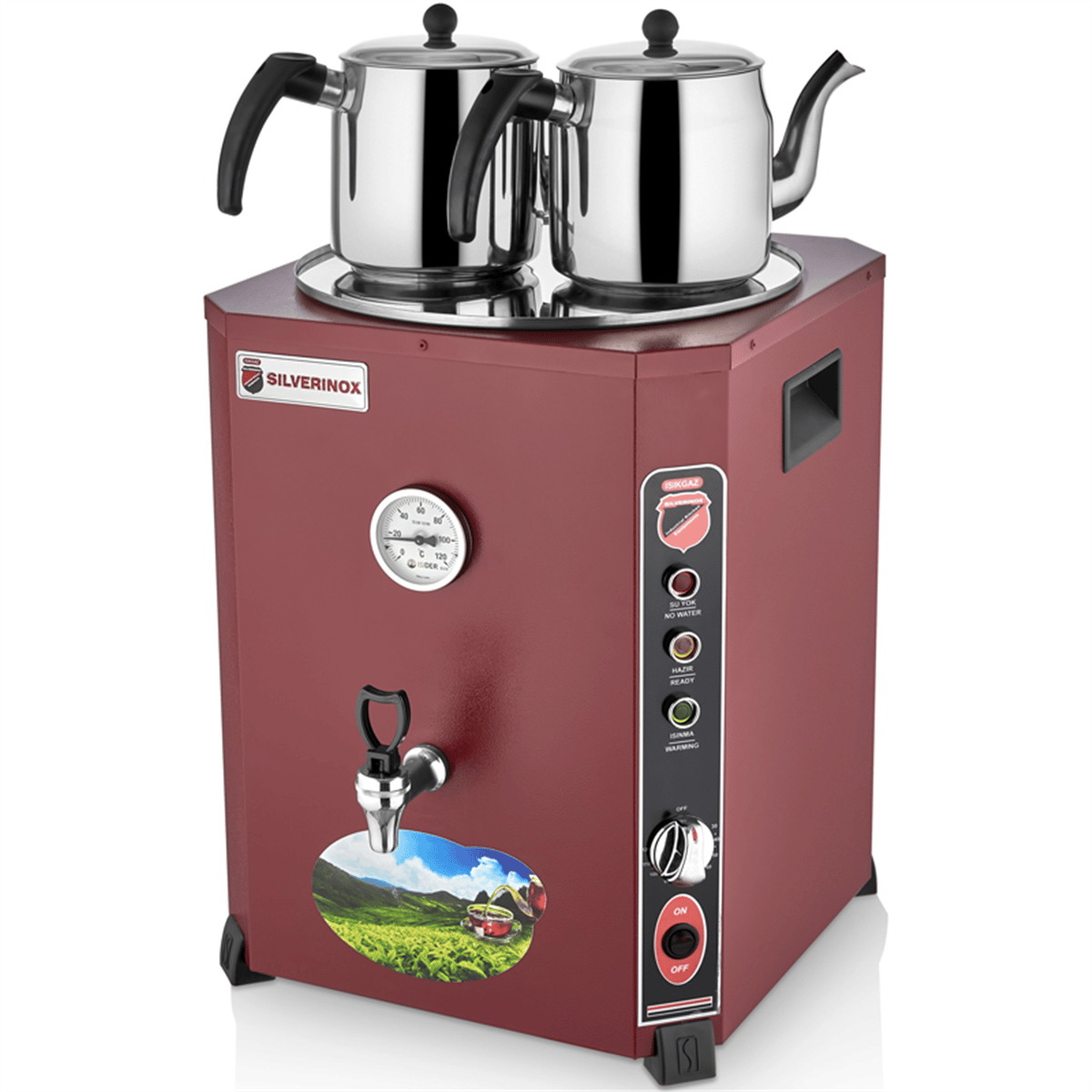 Silverinox JUMBO ÇAY MAKiNESİ KIRMIZI