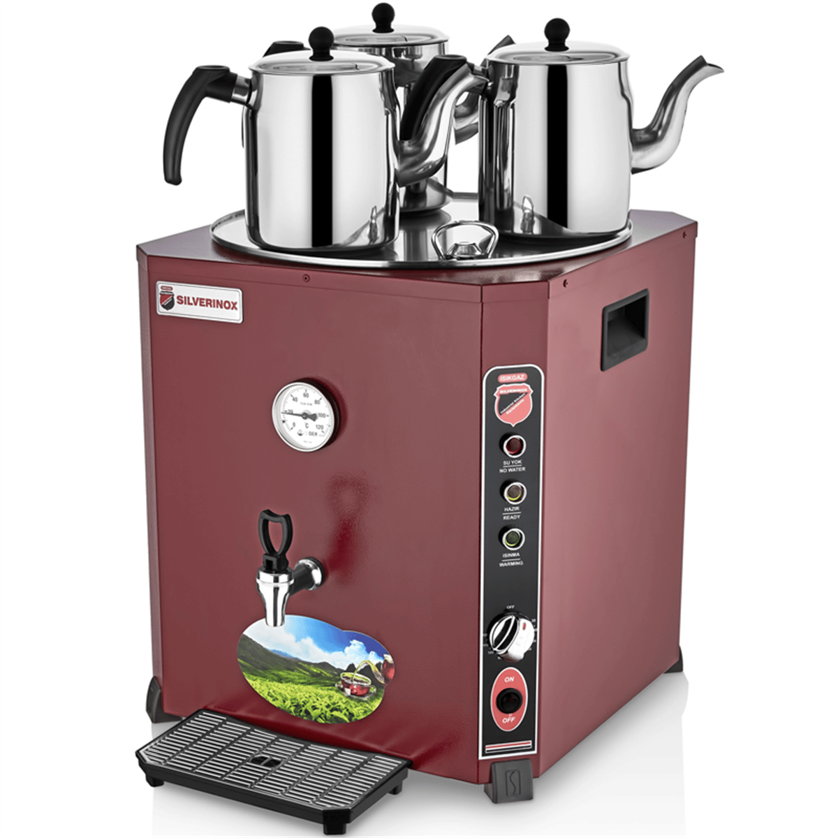 Silverinox JUMBO ÇAY MAKiNESİ KIRMIZI