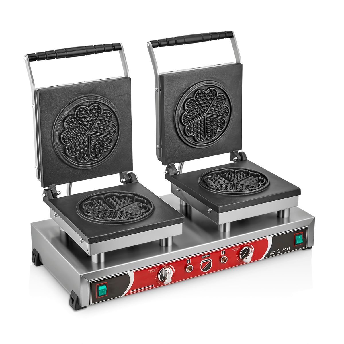 Silverinox WAFFLE MAKİNESİ Çiftli Çiçek Waffle
