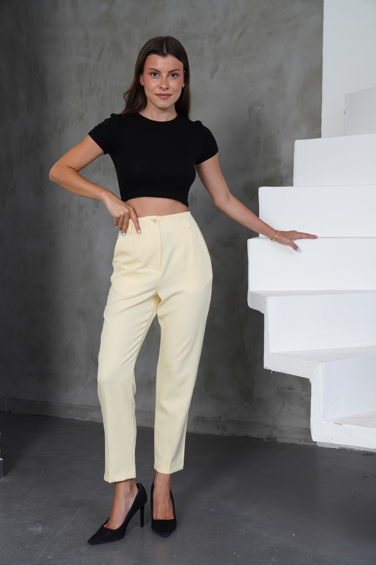 Havuç Limon Sarısı Pantolon