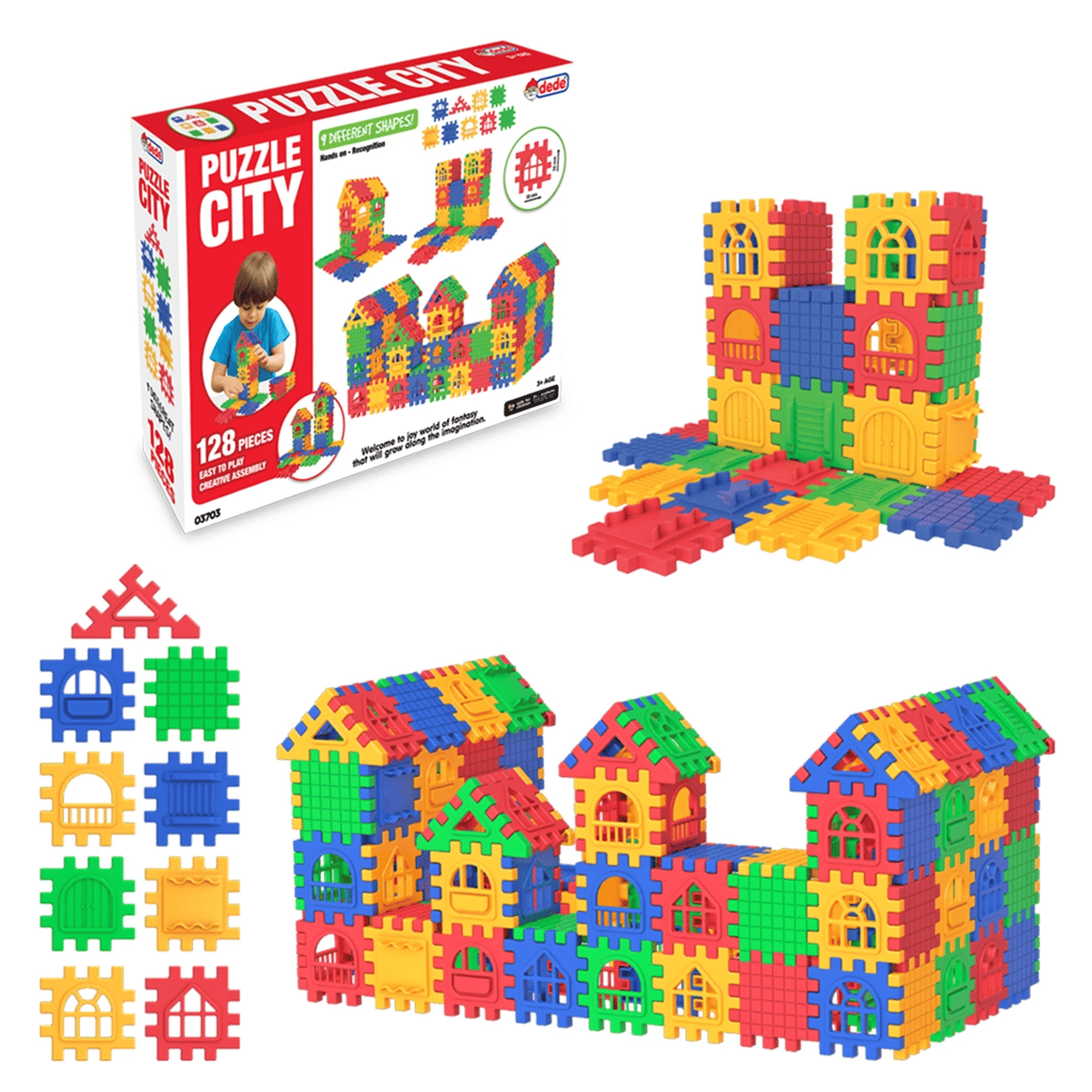 03703 , Puzzle City 128 Parça