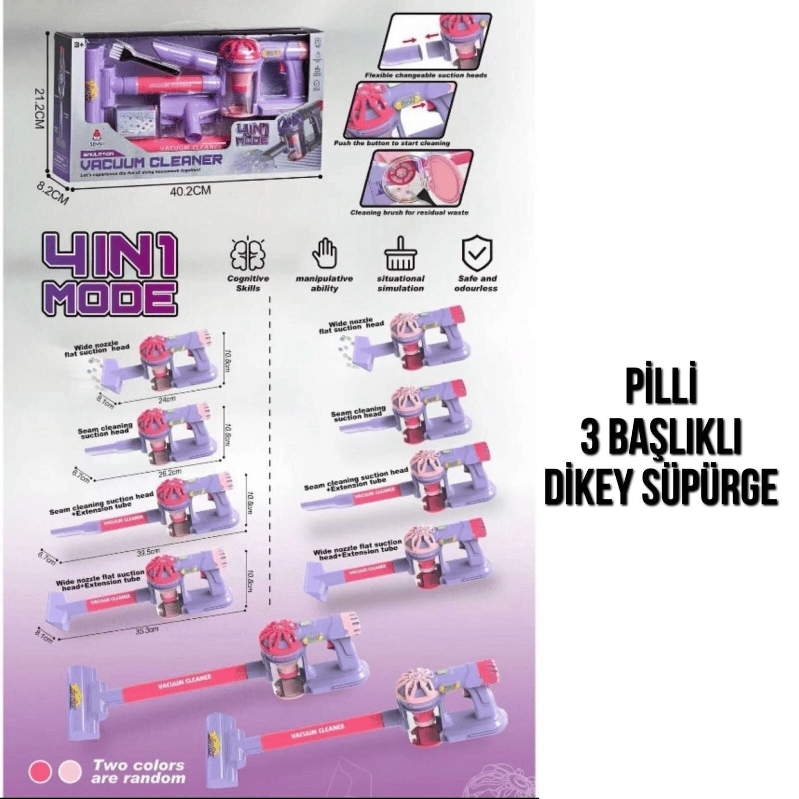 096-17A PİLLİ PEMBE SÜPÜRGE-PSF