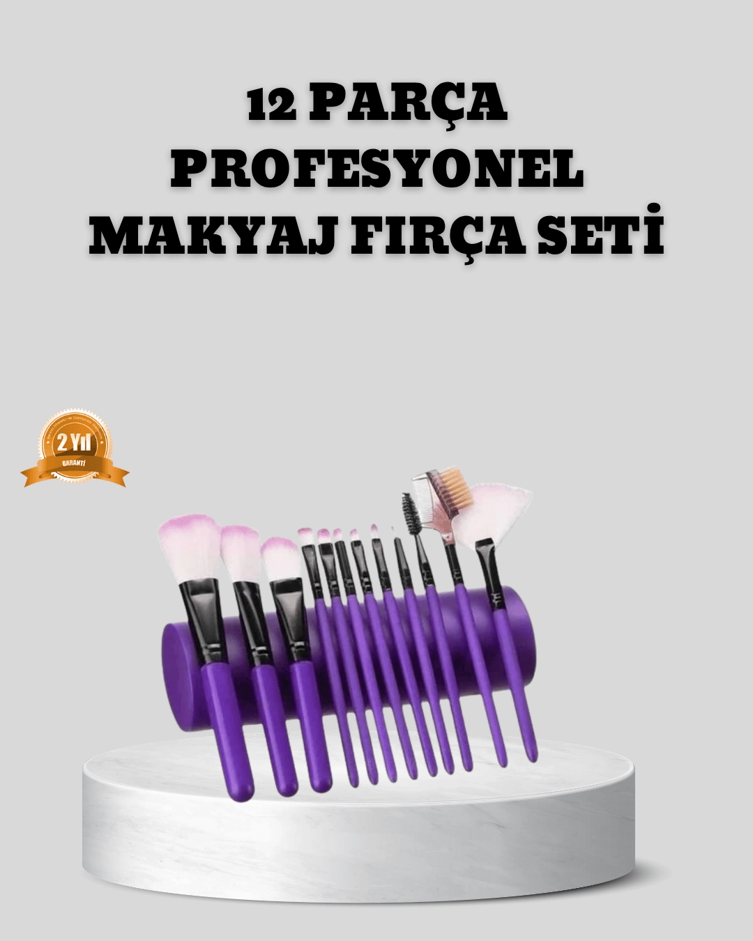 12 Parça Makyaj Fırça Seti – Profesyonel ve Günlük Kullanıma Uygun