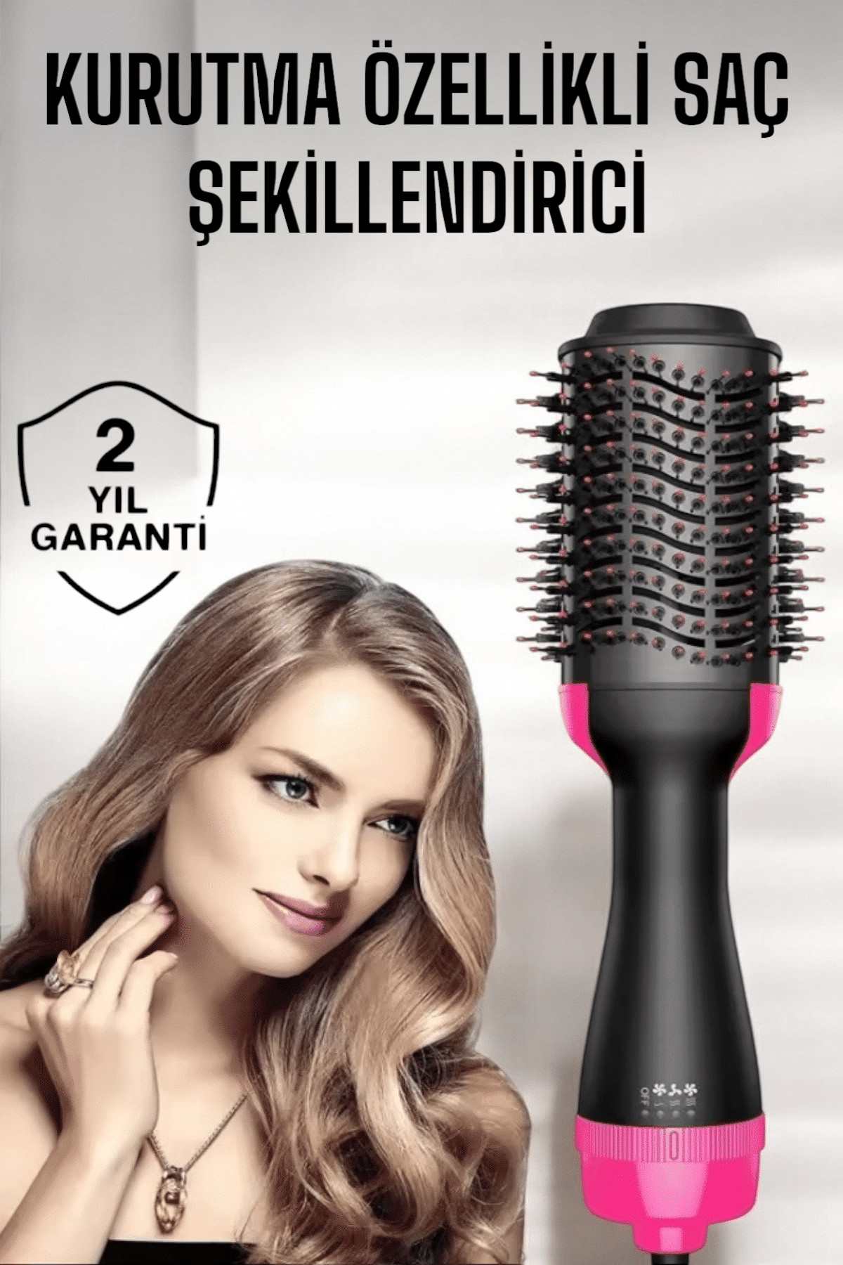 1200 Watt Gücünde, Negatif İyon Teknolojili, 3 Isı Kademeli Fön Tarağı