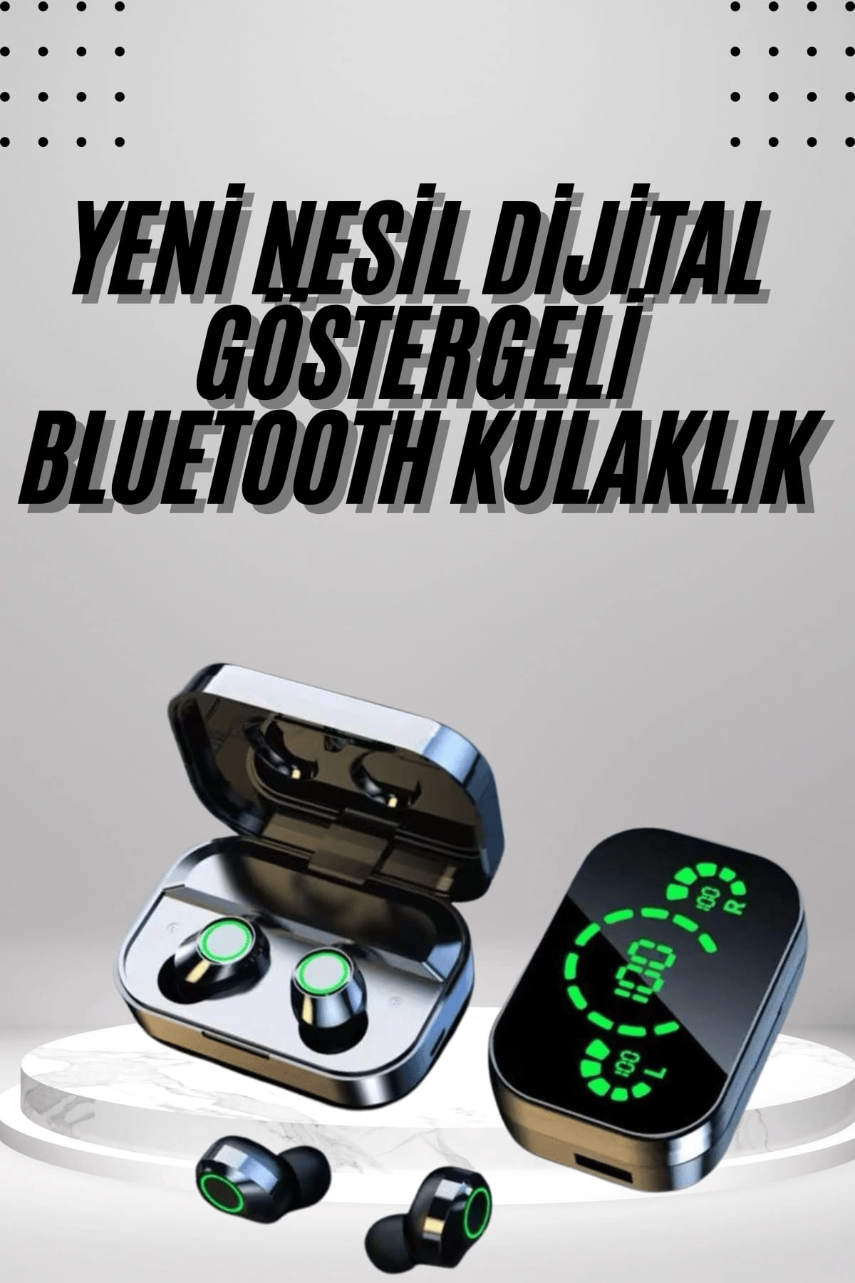 2025 Model Bluetooth Kulaklık Telefon Şarj Edebilen Çağrı Cevaplama Dijital Göstergeli