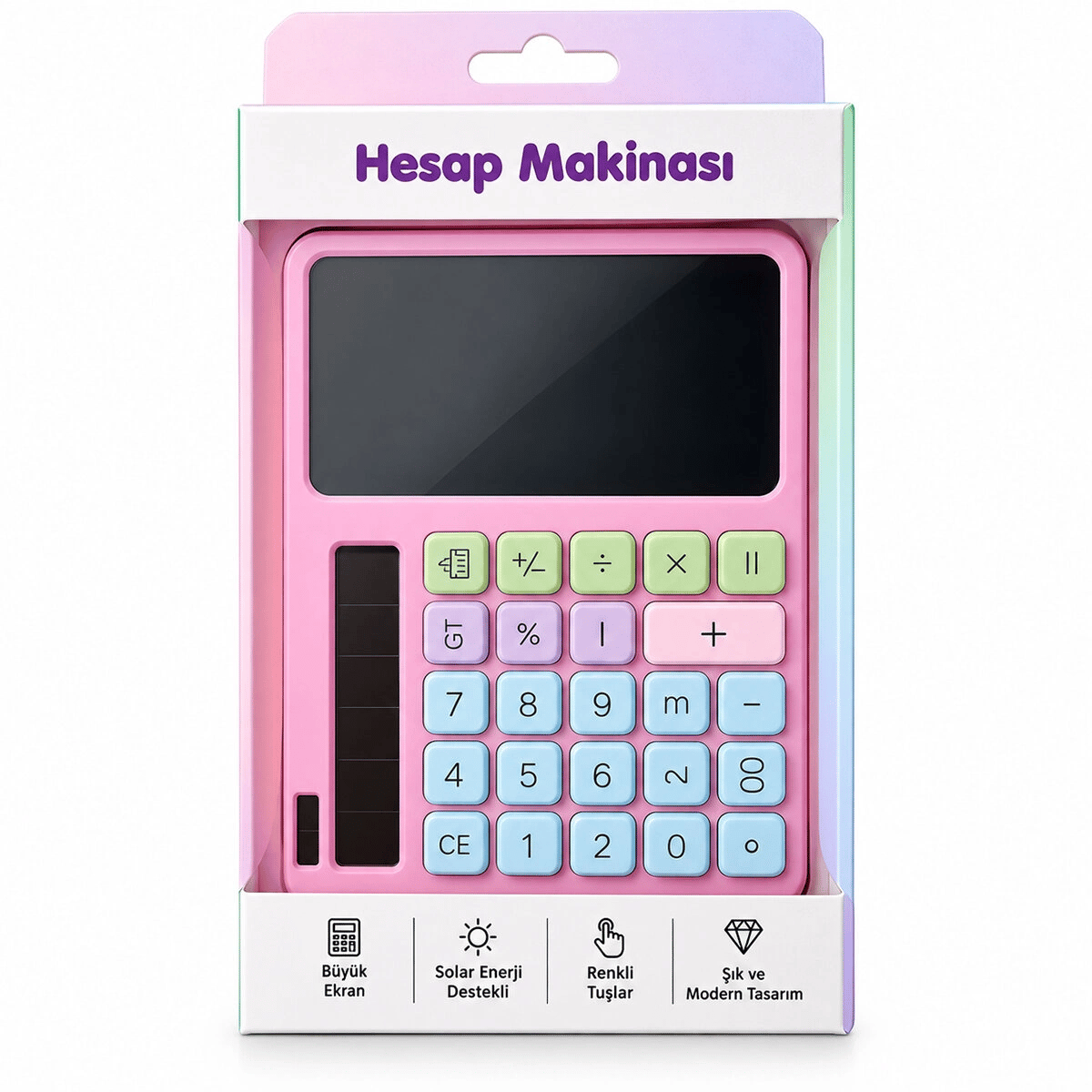 2ın1 Pilli Hesap Makinesi - Dijital Çizim Yazı Tablet Tahta Krd-8120 Bx40