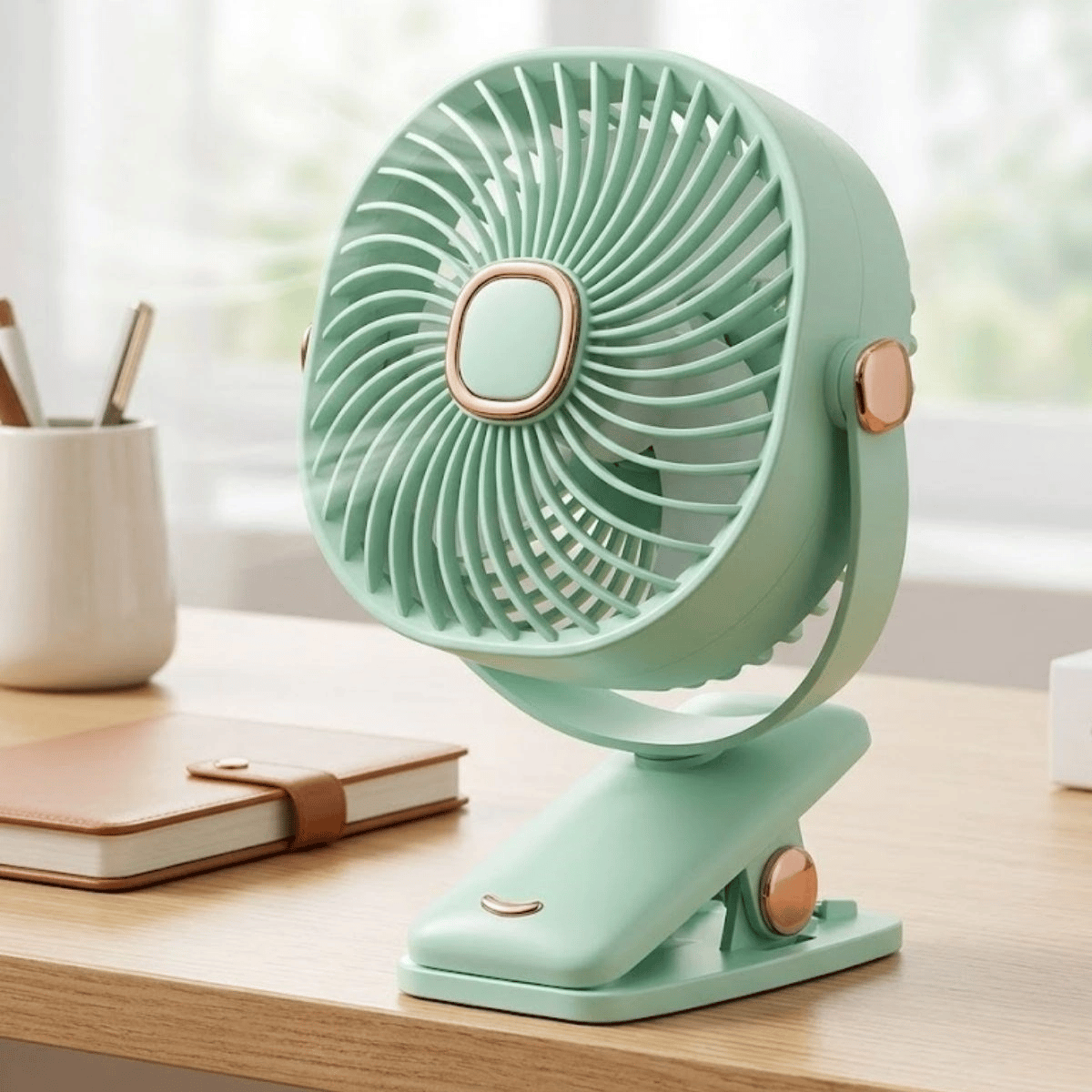 3 Kademeli Mandallı Masaüstü Fan – 360° Tam Tur Dönebilen Oynar Başlıklı Duvara Monte Edilebilen Mini Fan Zb113 Bx40