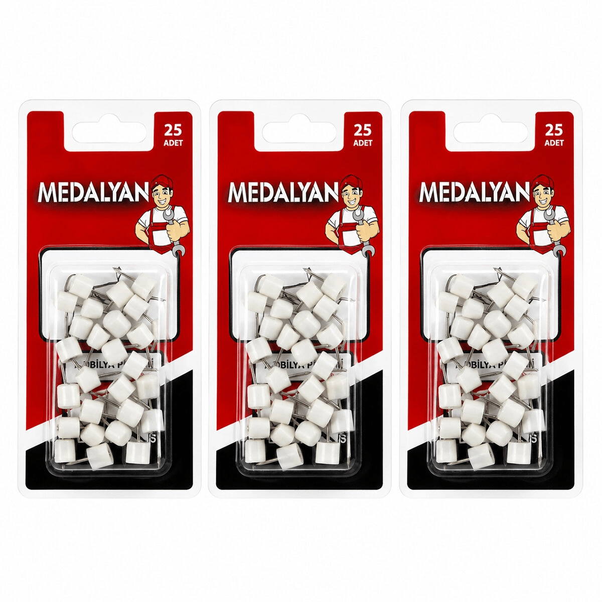 300 Adet Çivili Raf Pimi 12x25pcs Bx40