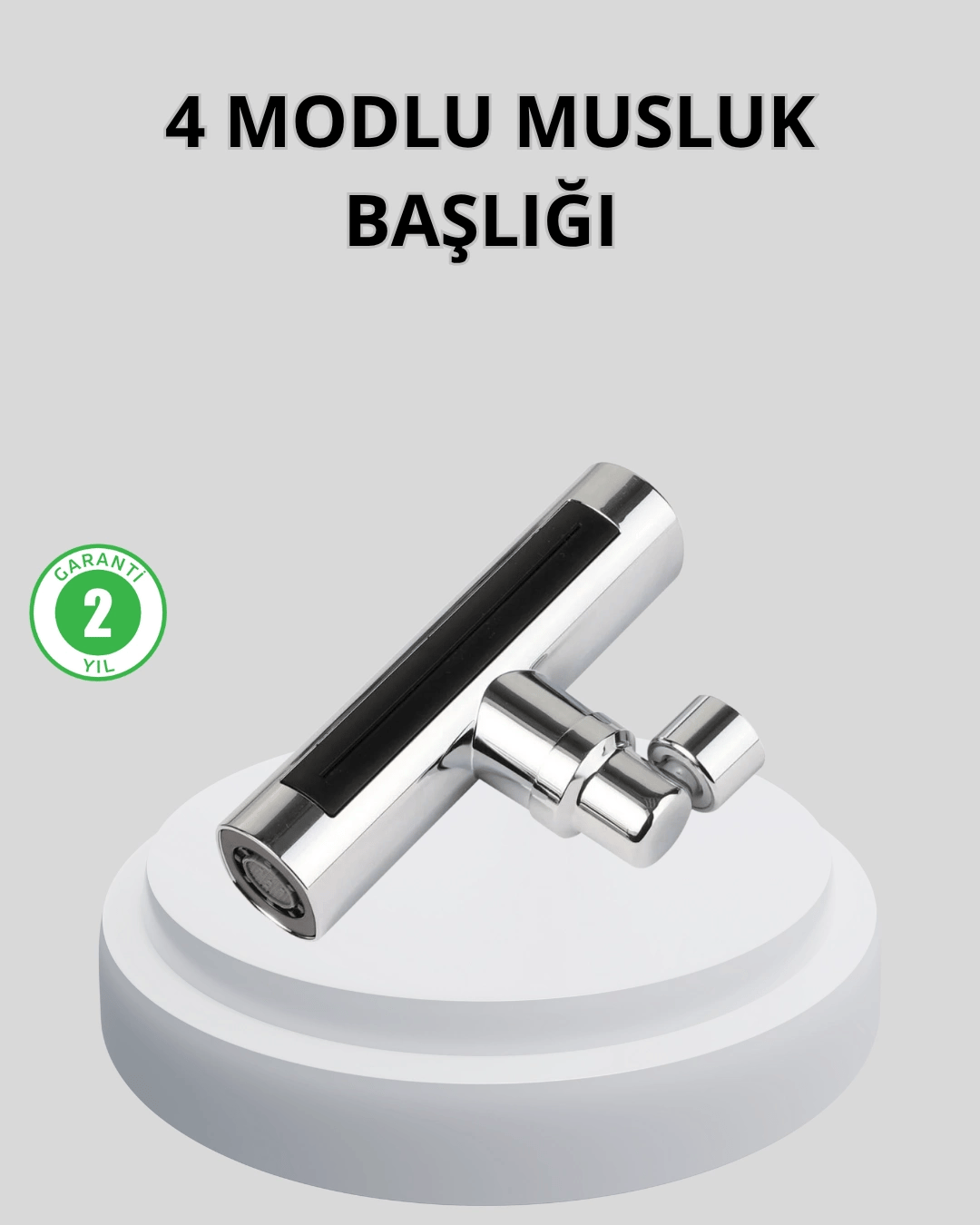 360° Dönebilen Musluk Başlığı 4 Fonksiyonlu Su Tasarruflu ve Dayanıklı