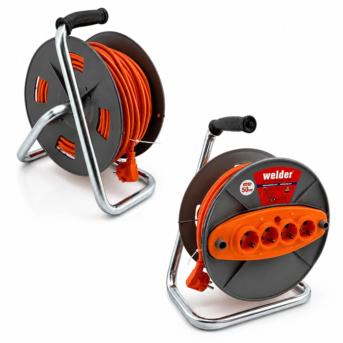 3x2.5mm 50mt Makaralı Uzatma Kablo Ct Welder Bx40