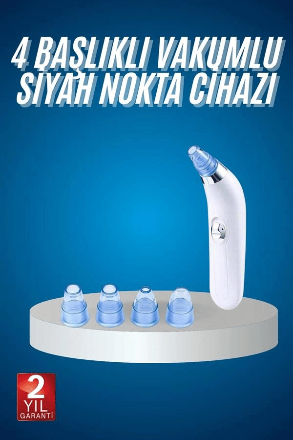 4 Başlıklı Vakumlu Siyah Nokta Ve Yüz Temizleme Cihazı