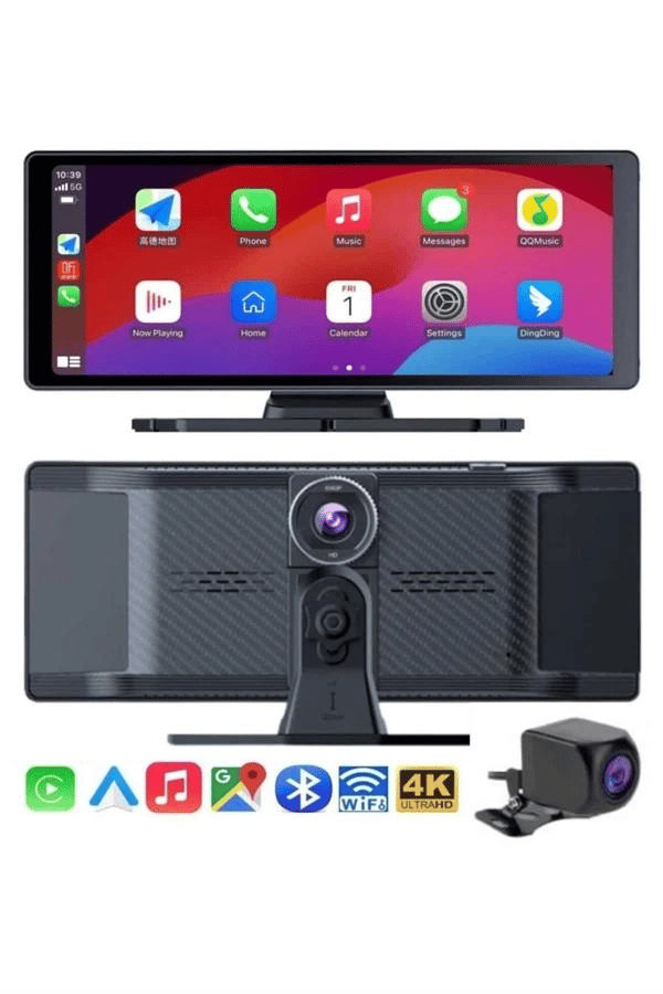 4K Ultra Araç İçi Ön ve Arka Kameralı Ekran HD 2 Kameralı Torpido Üstü Araç Multimedya