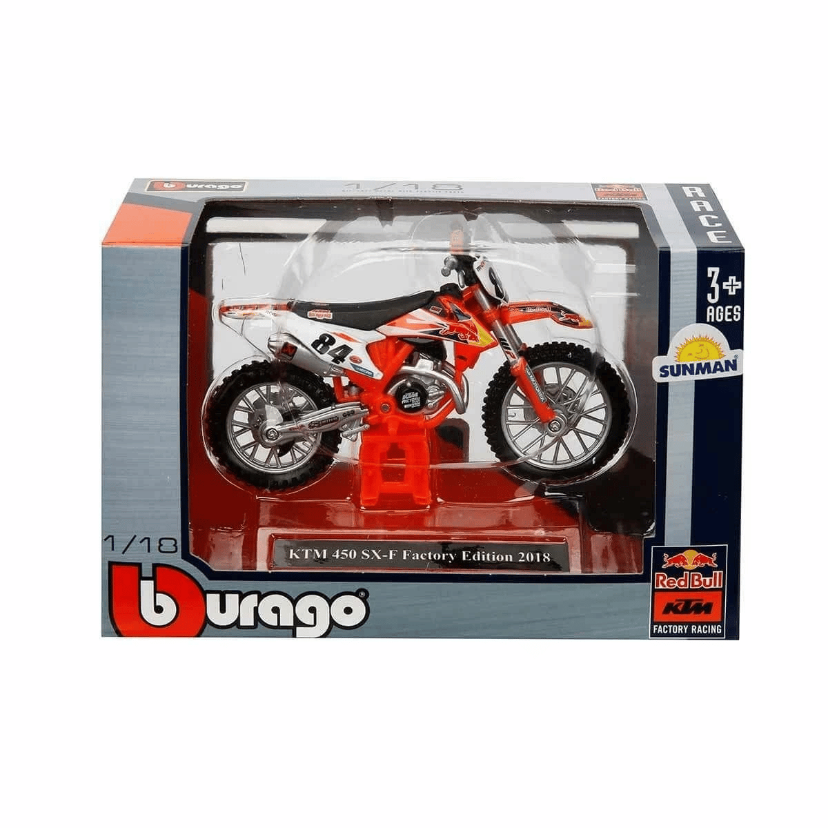 51070 SUN-BUR-1:18 Motor Red Bull KTM 450- 1 Adet Stokta Olan Gönderilir