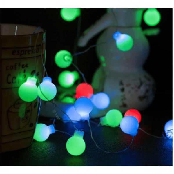 5m 28 Led RGB Işık Şeffaf Kablo Fişli Eklemeli