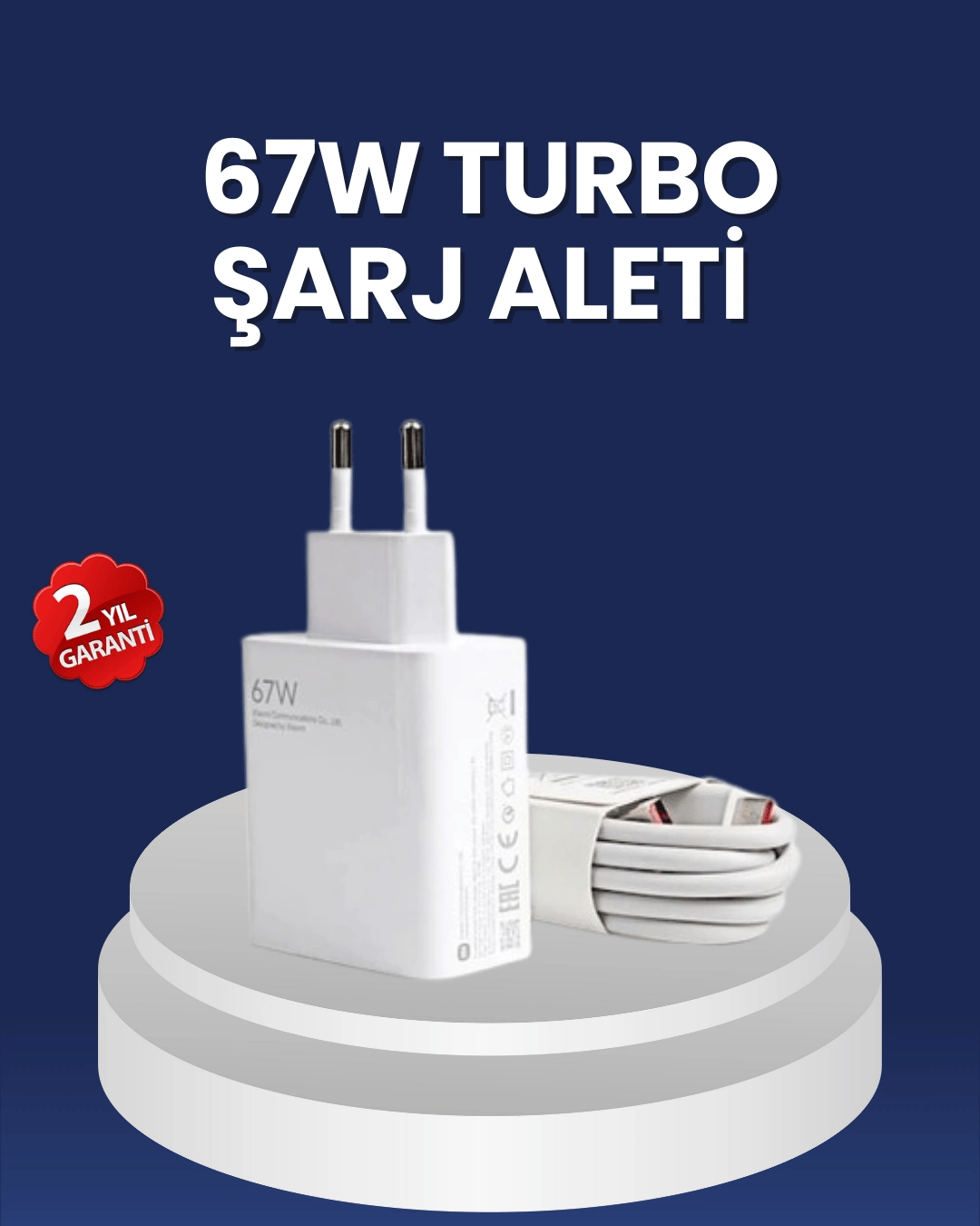 67 Watt Hızlı Şarj Adaptörü Samsung S20 S21 S22 S23 Uyumlu