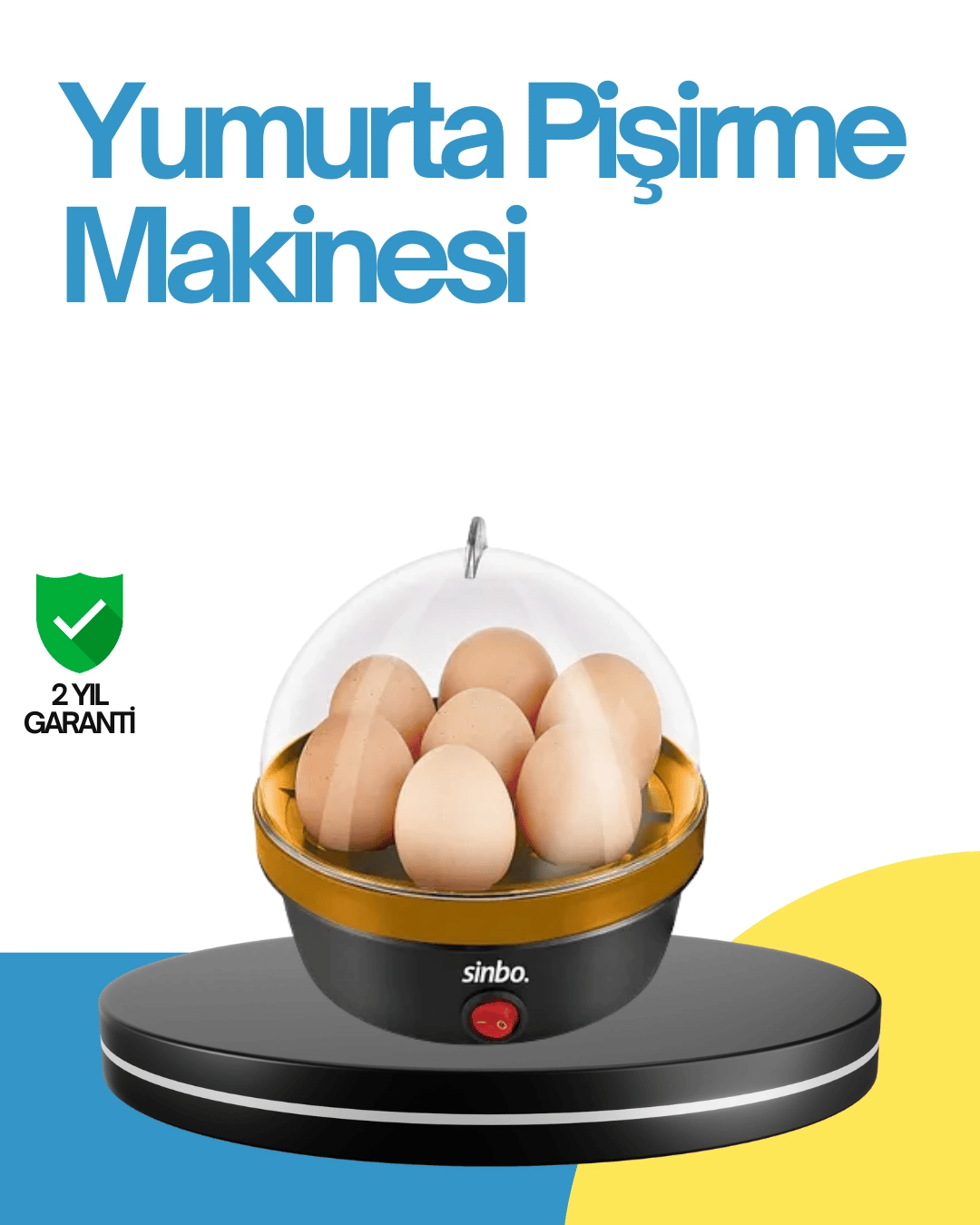 7 Yumurta Kapasiteli Yumurta Pişirme Makinesi Rafadan Orta ve Katı