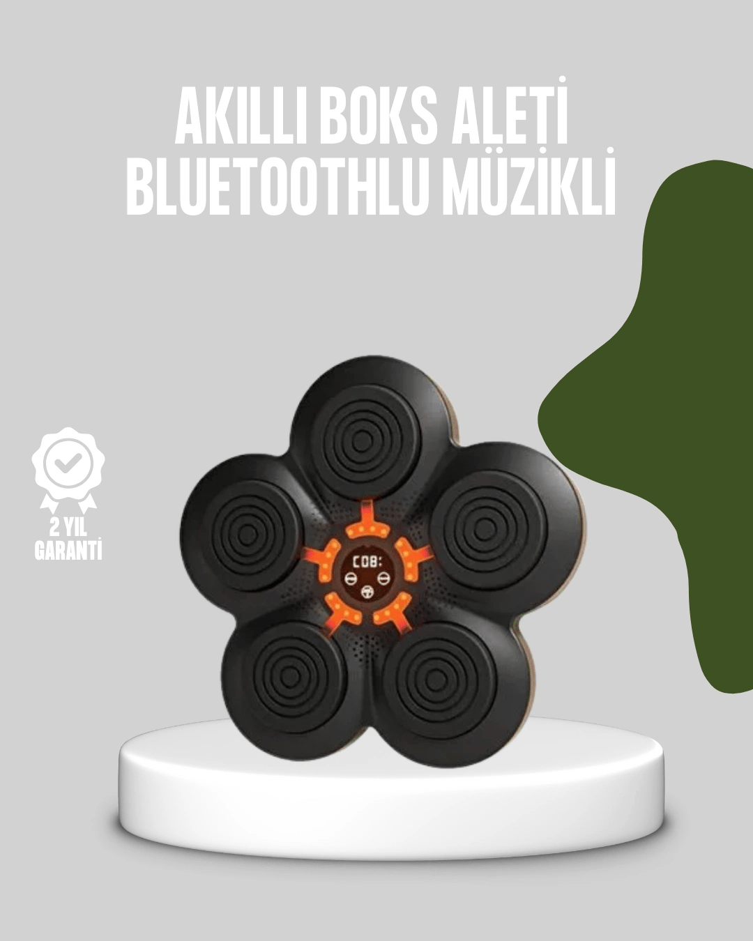 Akıllı Müzikli Boks Makinesi Bluetooth Bağlantılı Işıklı Hedefli Fitness Aleti