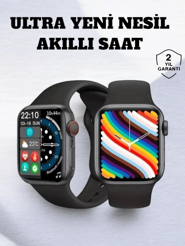 Akıllı Saat iOS ve Android ile Uyumlu Şık ve Çok Fonksiyonlu