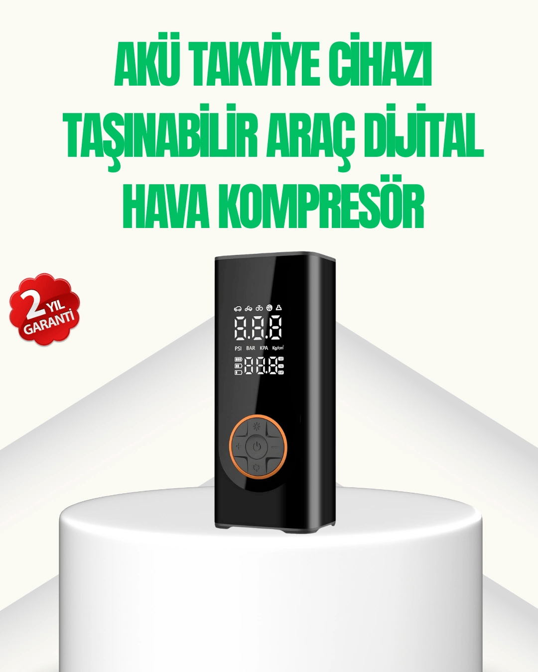 Akü Takviye Cihazı Jump Starter ve Dijital Hava Kompresörü