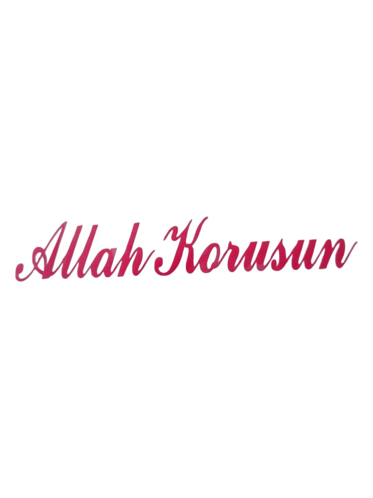 Allah Korusun Yazılı Oto Sticker Kırmızı 14x3cm