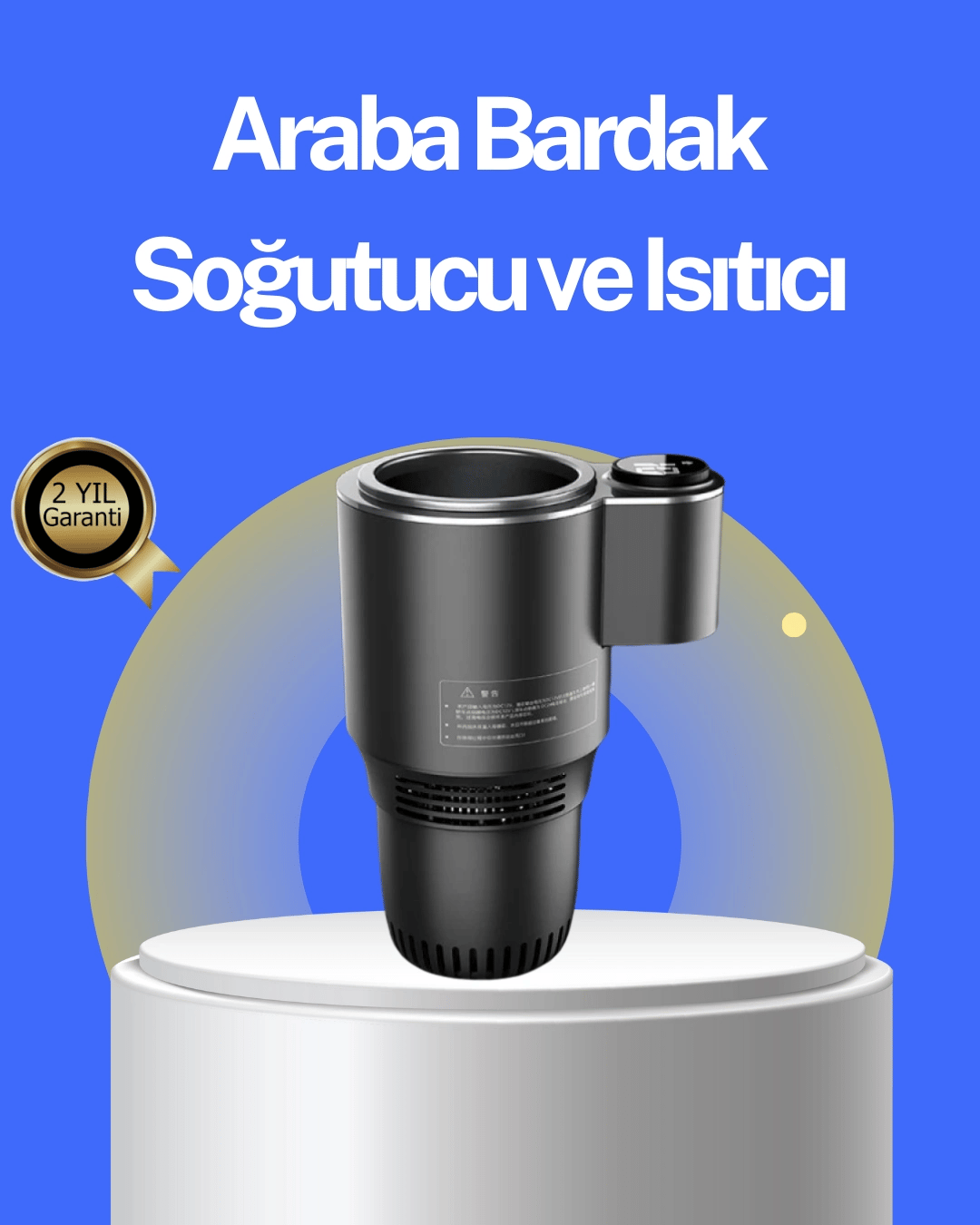 Araç İçi Isıtıcı Soğutucu Bardaklık 60°C Isıtma -4°C Soğutma
