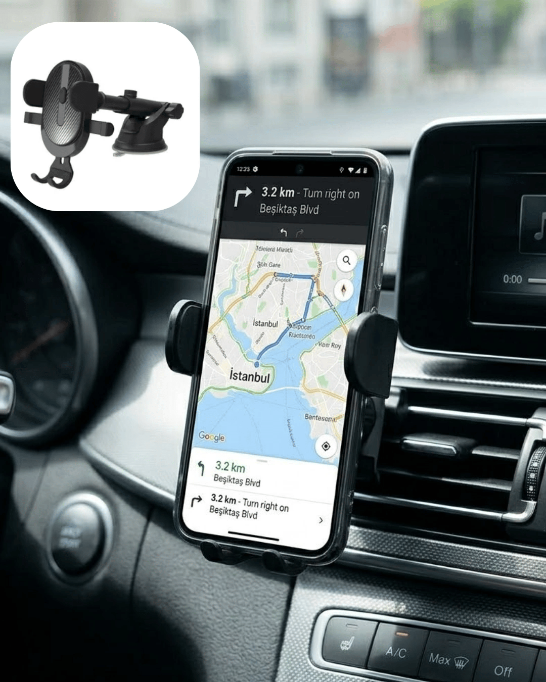Araç Konsol Telefon Tutucu Ayarlanabilir Telefon Standı