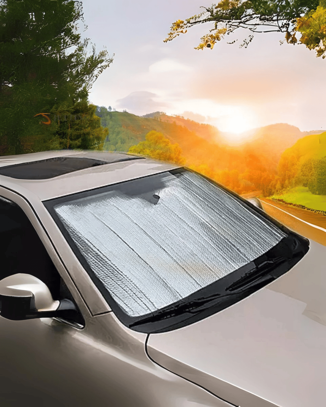 Araç Ön Cam Güneşlik Katlanabilir UV Koruma Ford Focus Renault Megane Skoda Superb Honda Civic