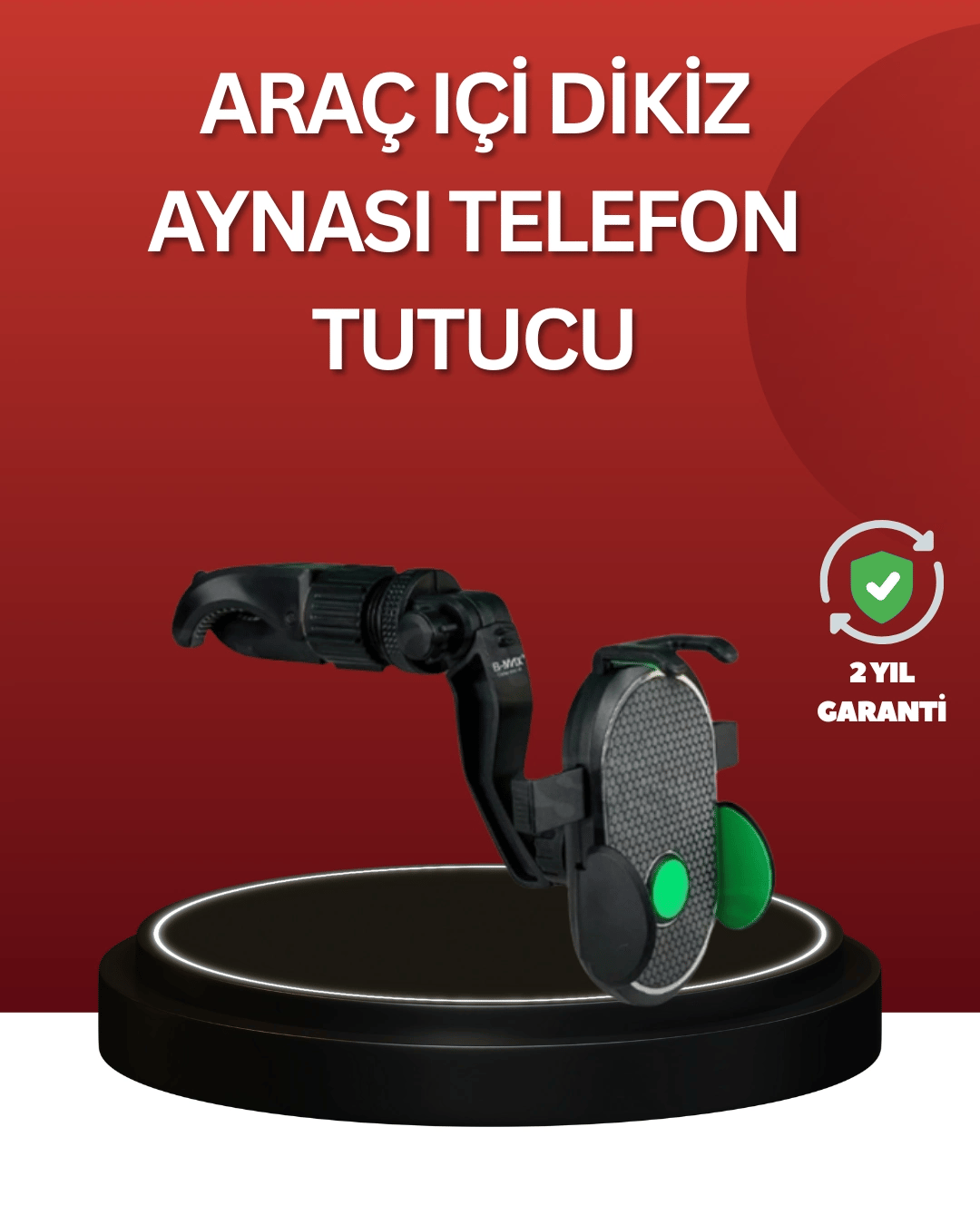 Ayarlanabilir Kıskaçlı Dikiz Aynası Telefon Tutucu Tüm Telefonlarla Uyumlu