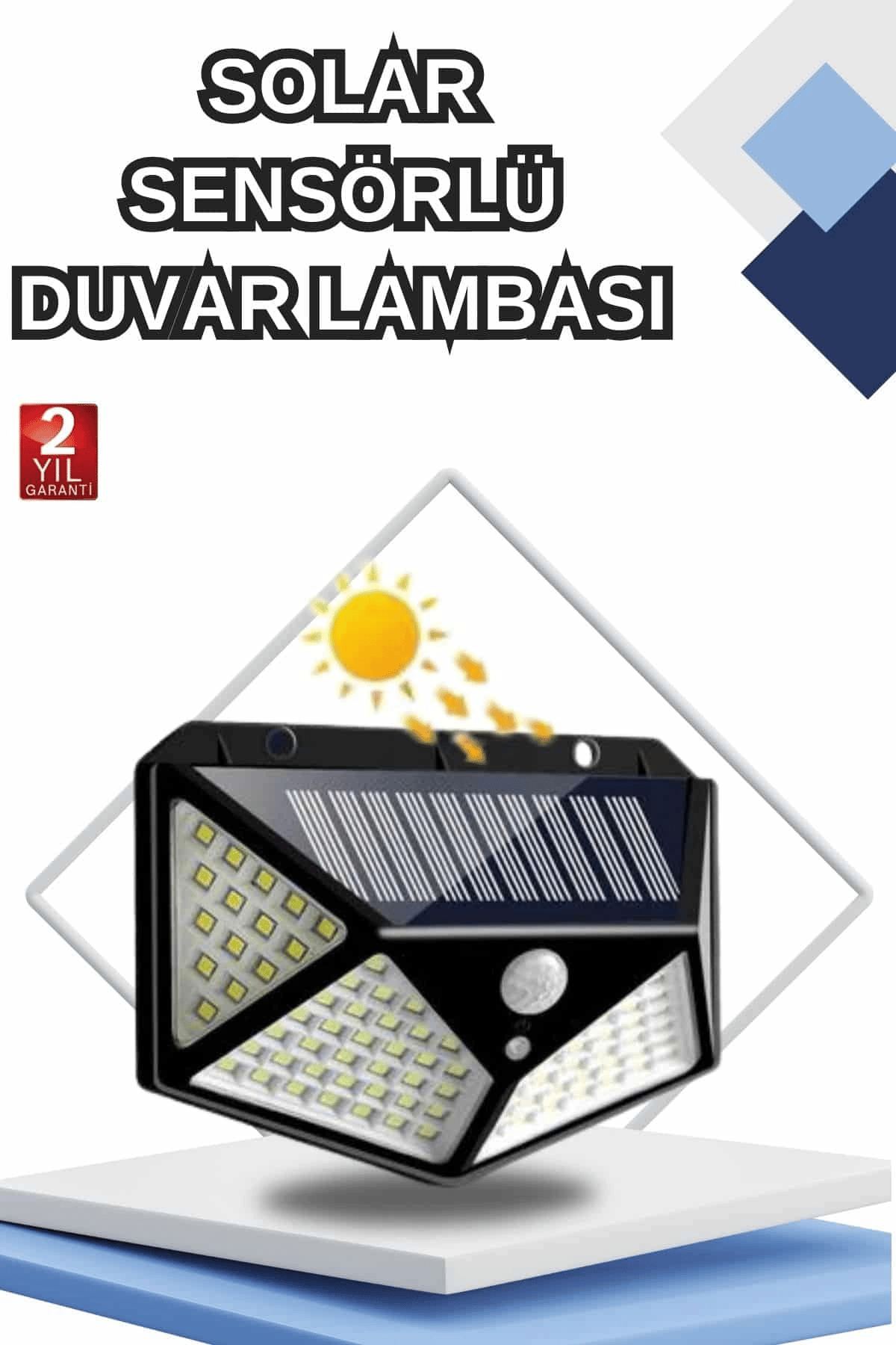Bahçe Lambası Bahçe Aydınlatma Sensörlü Suya Dayanıklı 100 Led