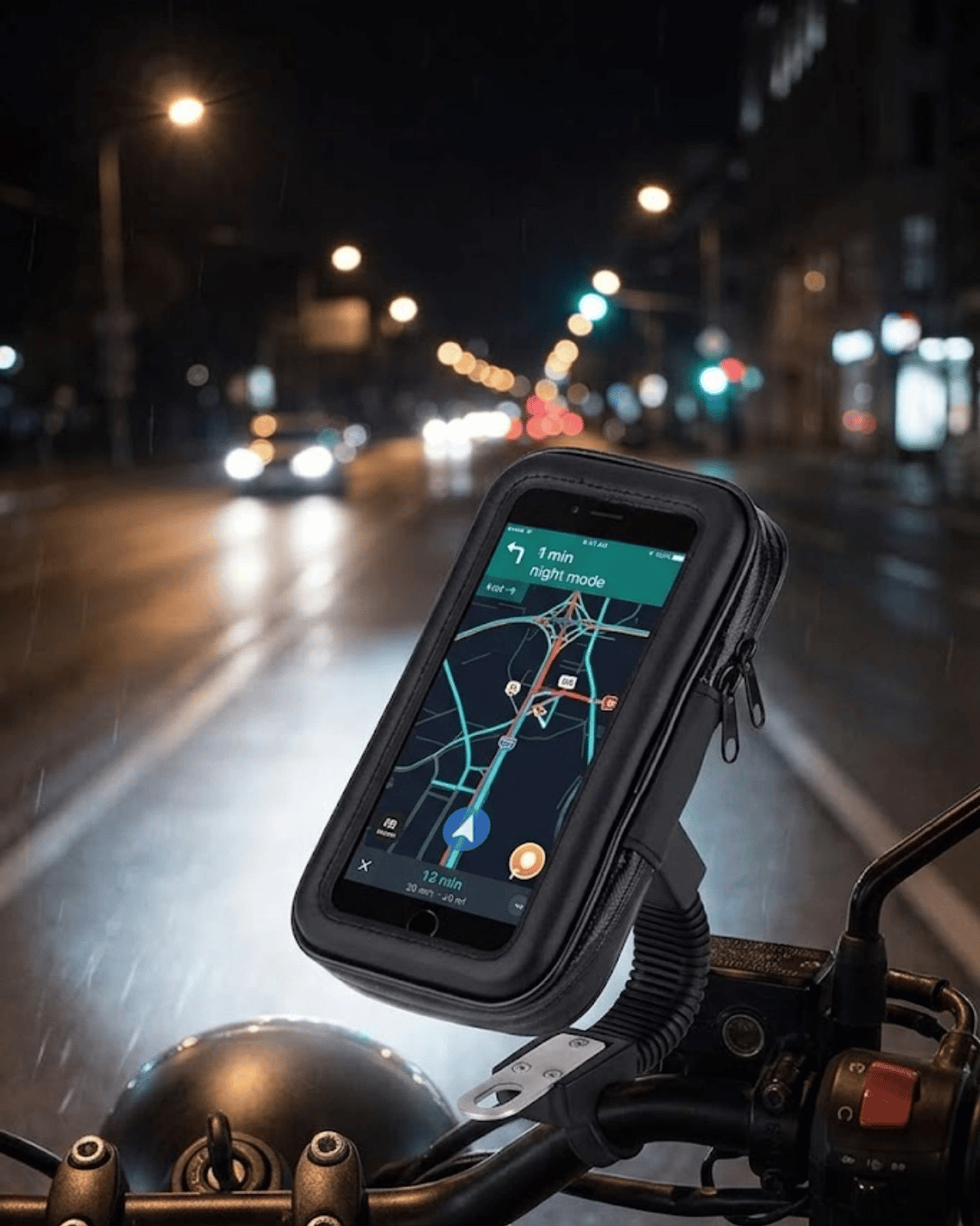 Bisiklet Scooter Motosiklet İçin Su Geçirmez Telefon Standı 360 Derece Döner