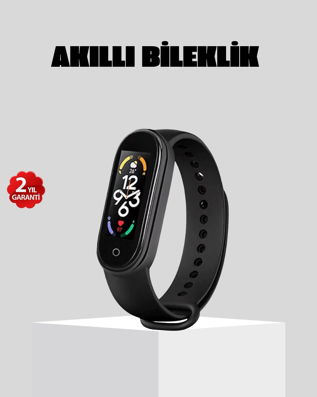 Bluetooth Akıllı Bileklik Spor Modlu Kalp Atış Takipli Uyku Analizli