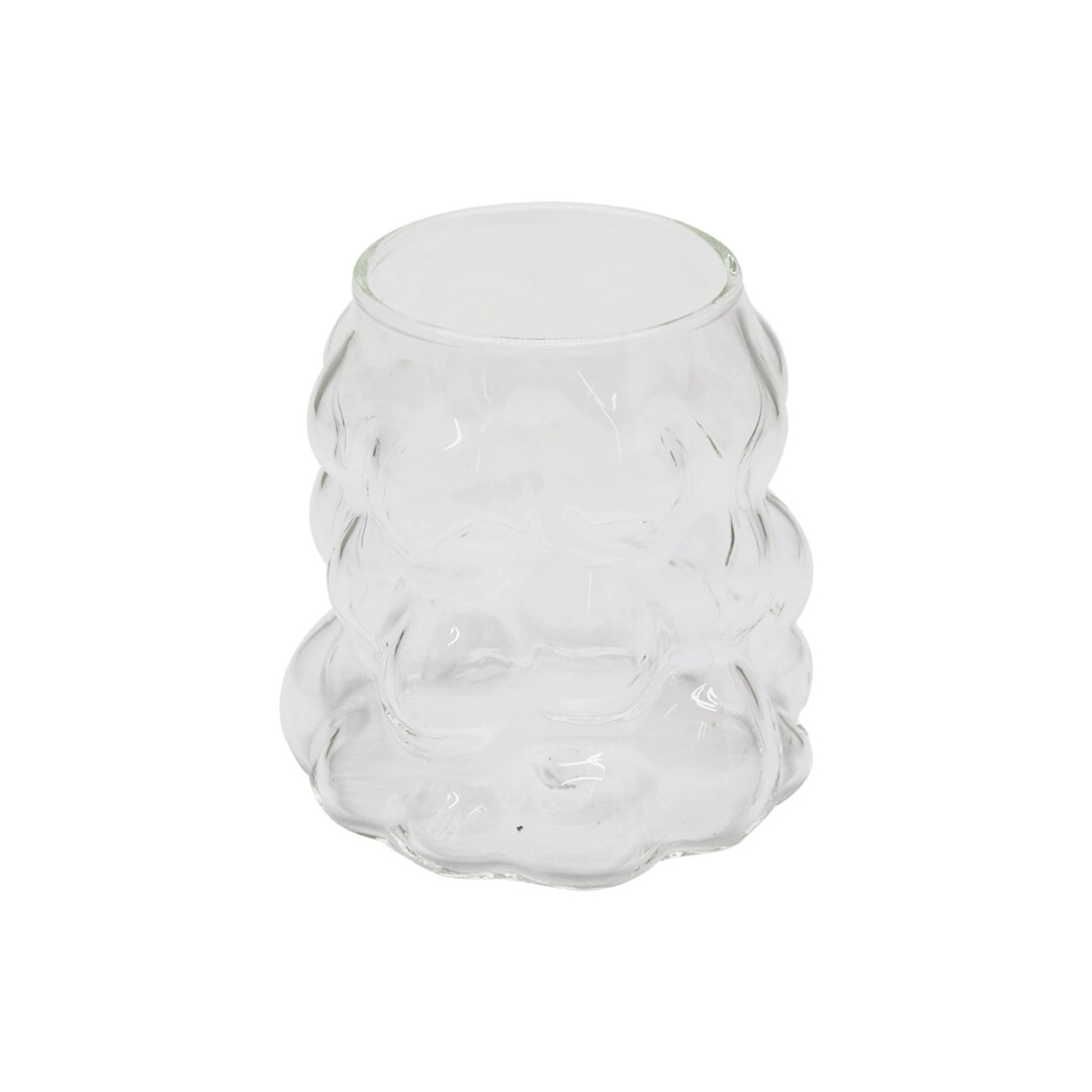 Boncuklu - Boğumlu Cam Bardak 340ml Kahve - Sunum - Meşrubat Bx40