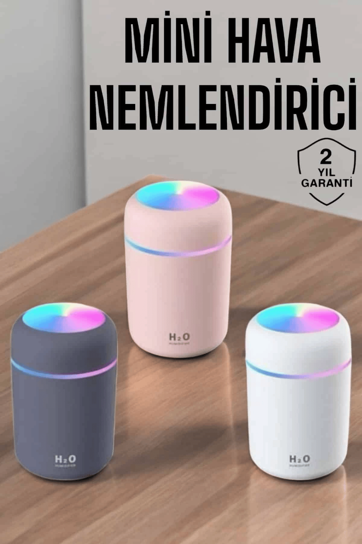 Buharlı Hava Nemlendirici Aromaterapi Renk Değiştirilebilir