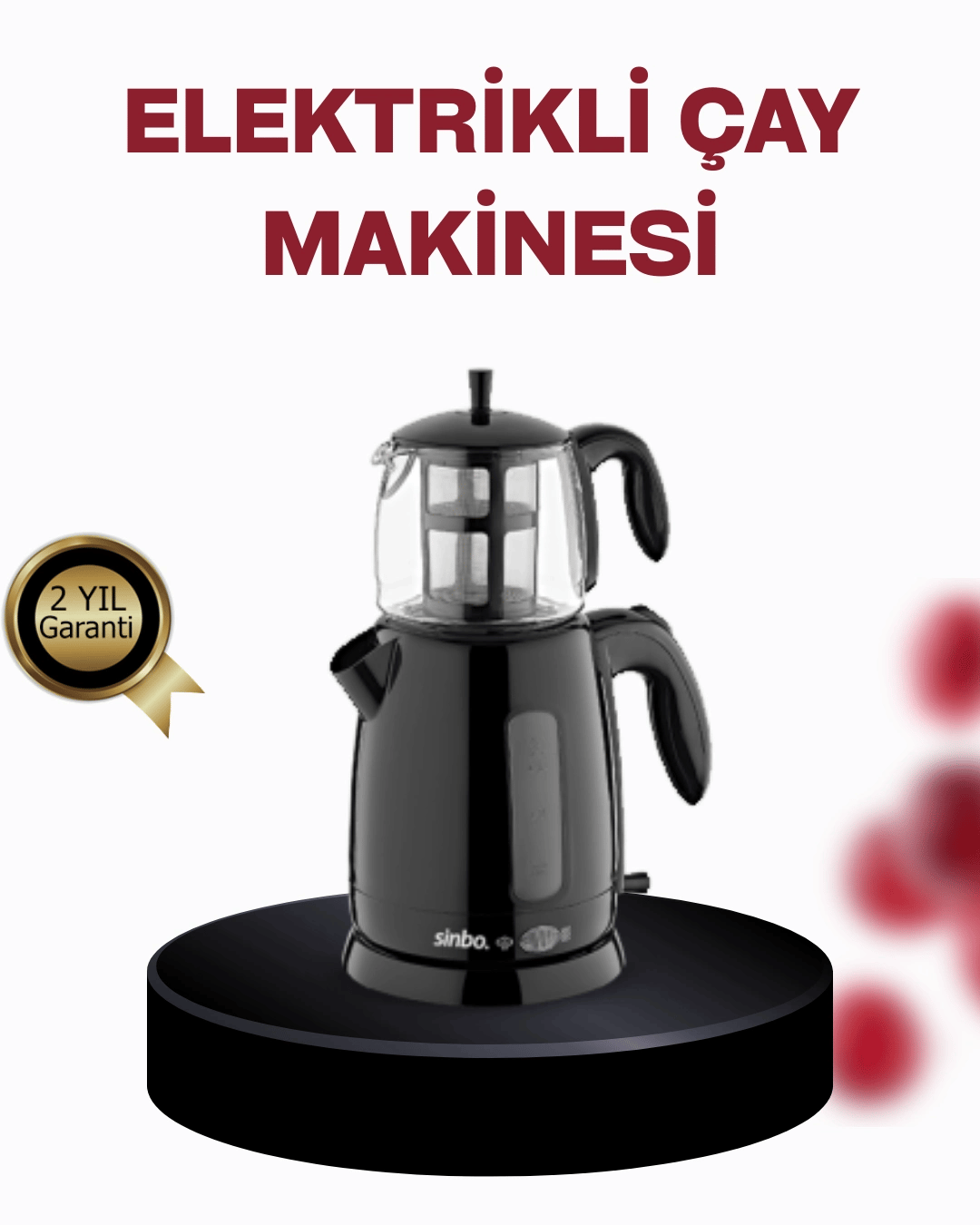 Cam Demlikli 20 Bardak Kapasiteli Elektrikli Çaycı