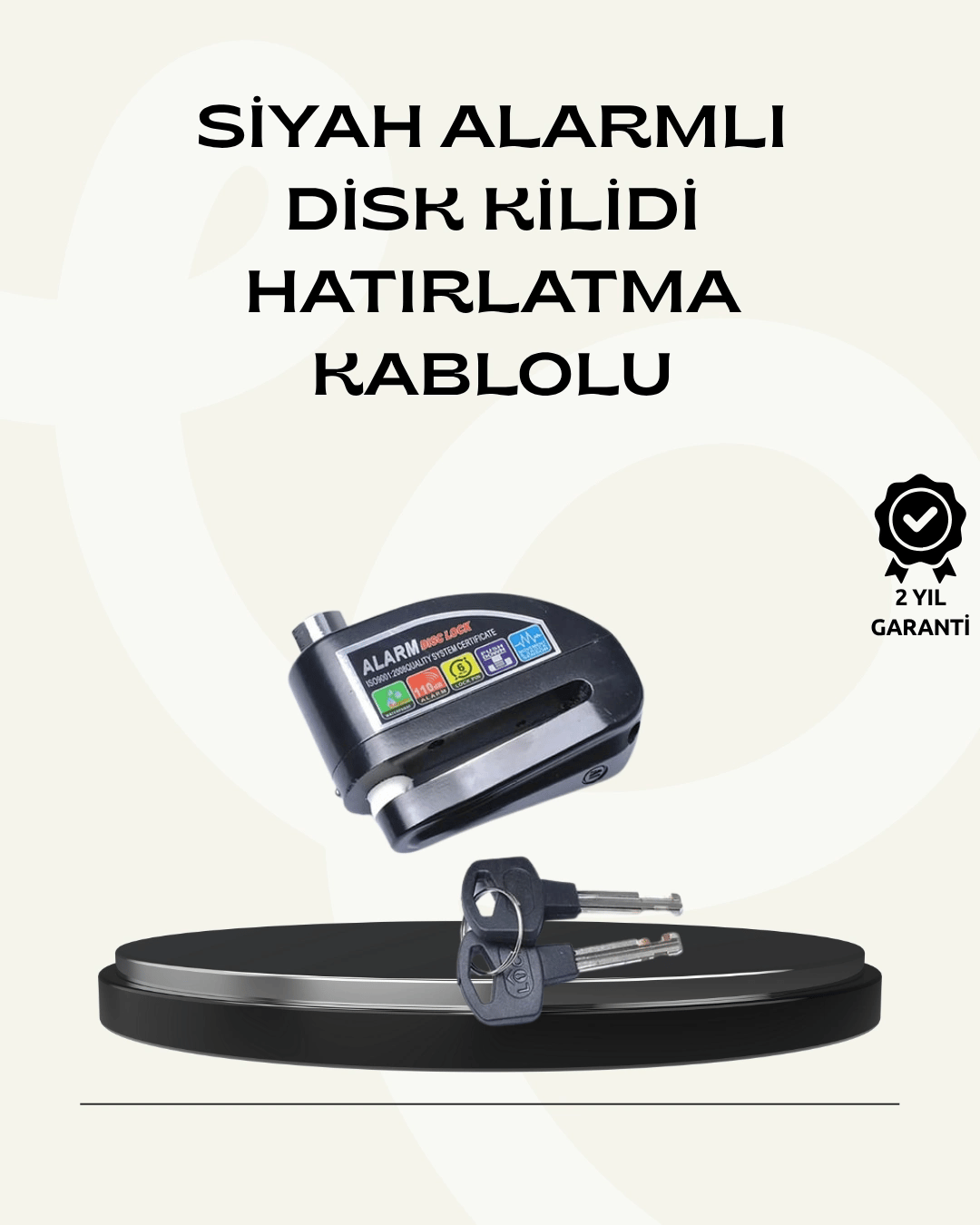 Çift Modlu 110dB Alarmlı Disk Kilidi Suya Dayanıklı