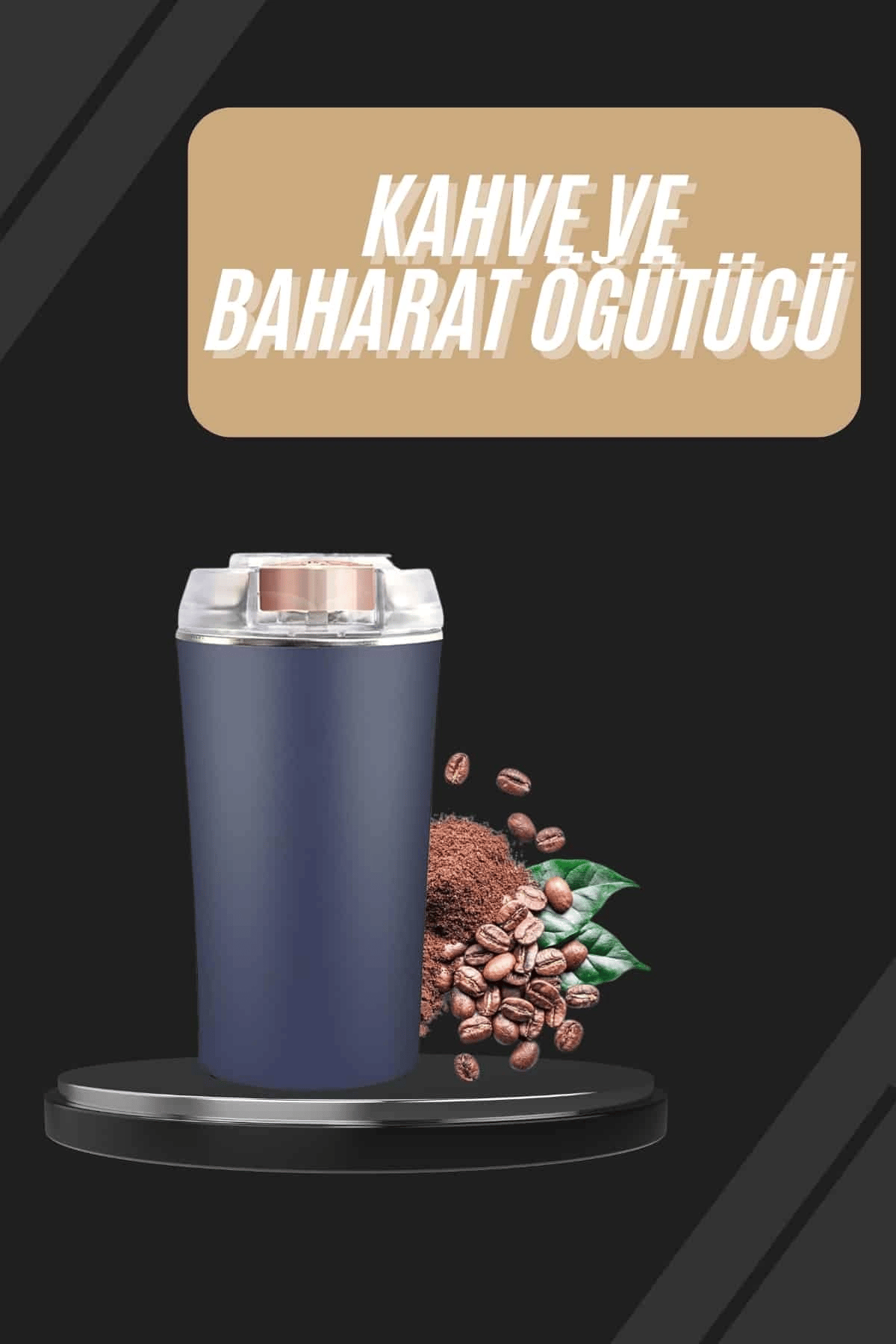 Dayanıklı Paslanmaz Çelik Kolay Kullanım Kahve Ve Baharat Öğütücü