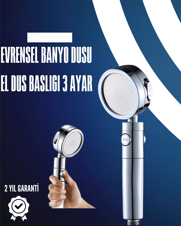 Dayanıklı ve Ergonomik Tasarımlı Ayarlanabilir El Duş Başlığı