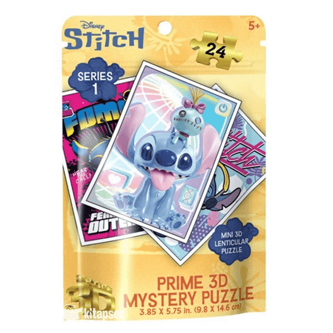 Disney Stitch Seri 1  Mystery Puzzle 24 Parça