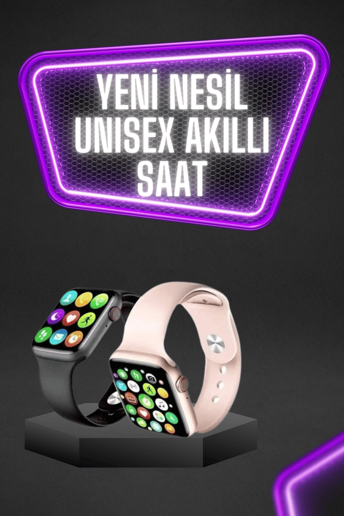 Dokunmatik Ekran Akıllı Saat Tema Değiştirme Şık ve Modern Unısex