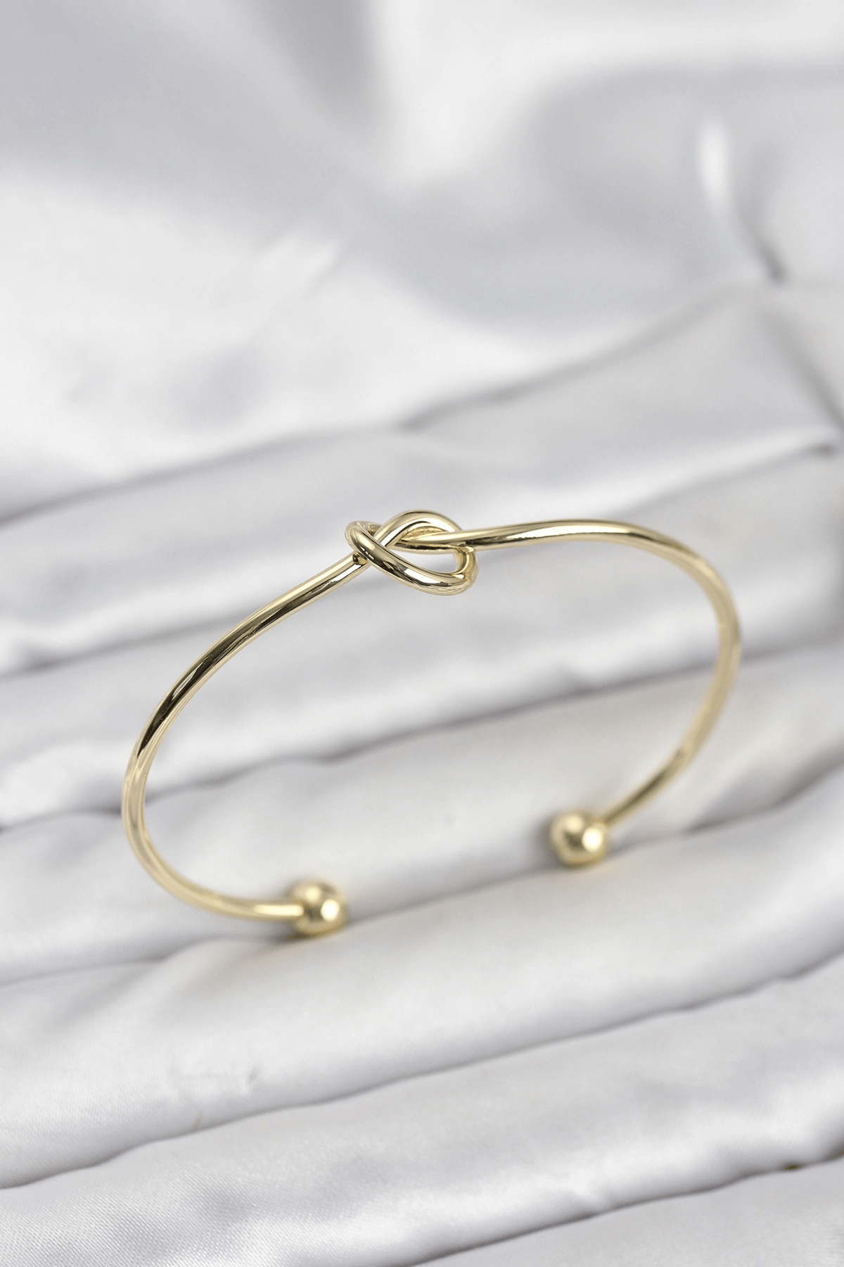 Düğüm Model Pirinç Gold Renk Kadın Bileklik