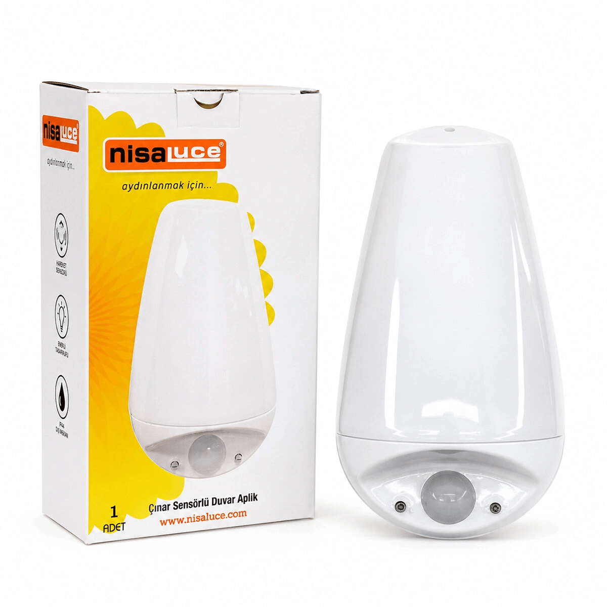 E27 - Ip20 Soft 0,4w - 50w Çınar Sensörlü Led Aplik Duvar Lambası E2003-2 Bx40