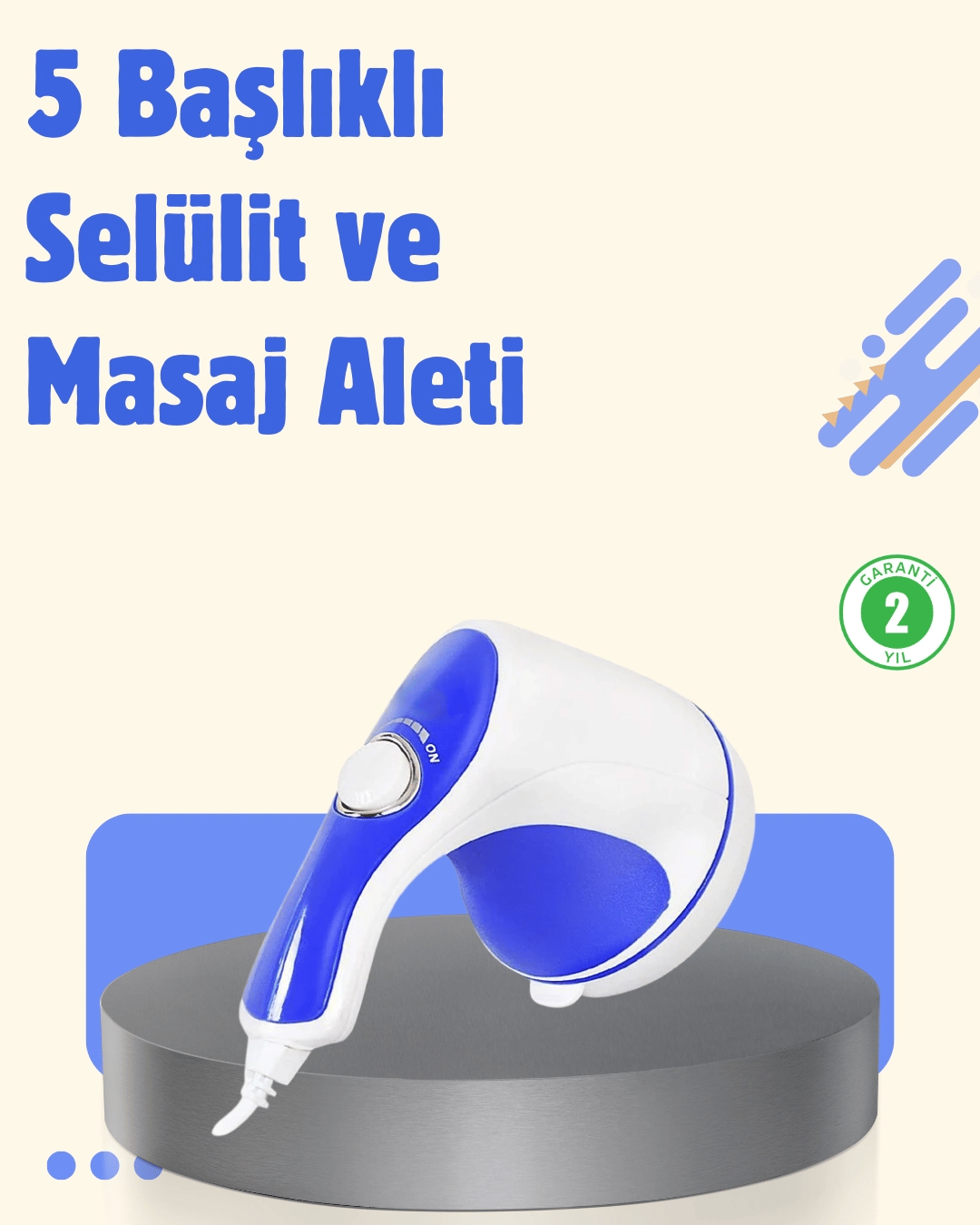 Elektrikli Yağ Yakıcı Masaj Aleti 5 Başlıklı Vücut Şekillendirici
